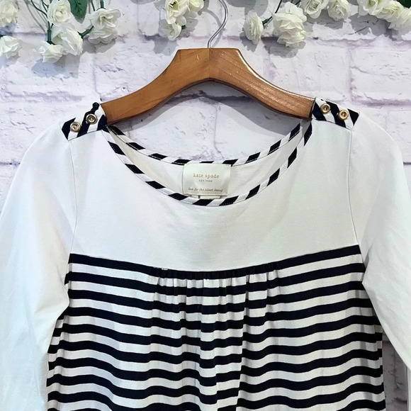 Kate Spade New York Stretch Striped Shift Dress Size Small - Picture 3 of 9